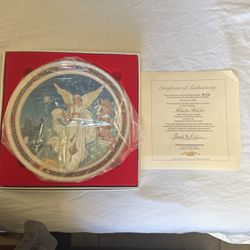 Christmas Vintage Plate “Adeste Fidelis"  1990 Royal Windsor  by Jack Woodson