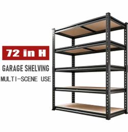 5-tier heavy-duty metal storage shelf
