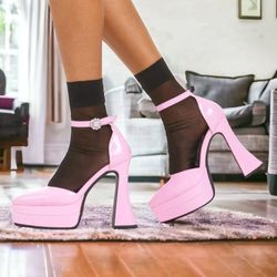 Lamoda Tears Of Joy Platform Heels-Pink
