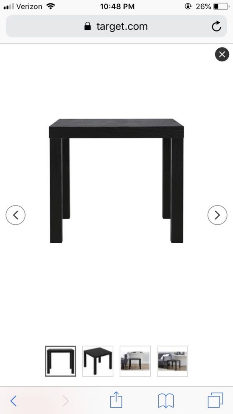 Black end side table nightstand night stand