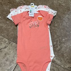 3 Pack 12-month Baby Infant Girls Clothes Onsie