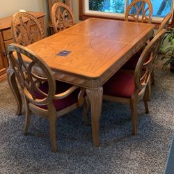 Ashley Dinning Room Set , 4 Chairs Buffet + Extra Leaf 