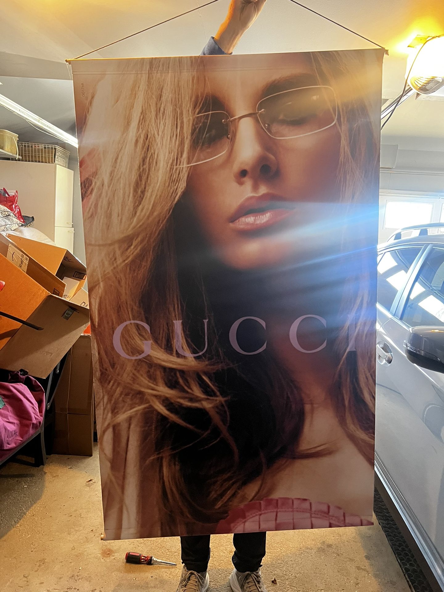 Gucci sunglasses promo poster   59.5 x 36 