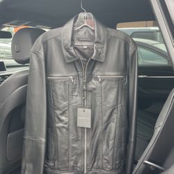 Black John Varvatos Leather Jacket 