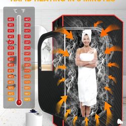 Portable Sauna Box for Home, Steam Sauna Box, 35" x 18" x 25", 71" Full Body Personal Sauna Room with 1200W 3L Steamer, Foldable Chair and Remote Cont
