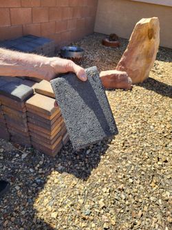 Pavers, 5 and a 1 inches by 8 inches, 400 of them. https://offerup.com/redirect/?o=UGVyZmVjdC5OZXc= never been put in the dirt, four hundred and seven