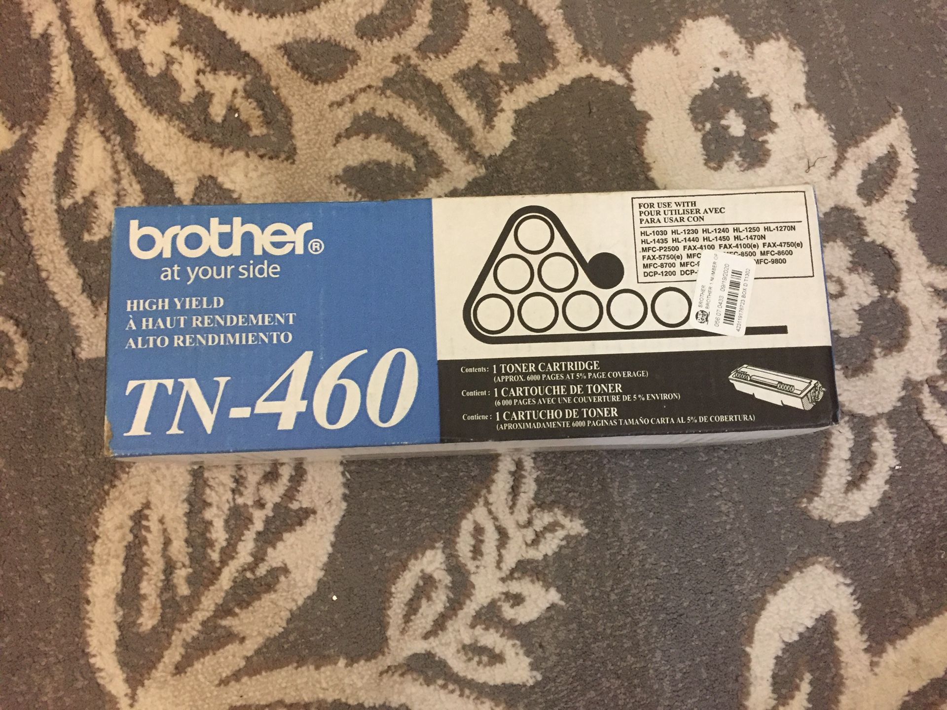 Brother TN460 High-Yield Toner, Black (TN460)