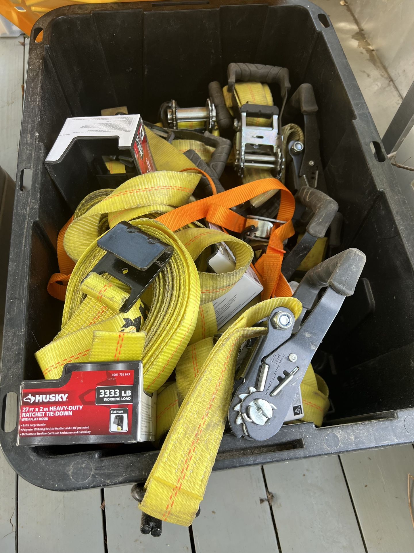 Ratchet Tie Down Straps husky 27ft X 2in / 3333lbs 