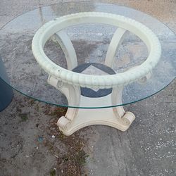 4' Round 3/8" Polished Table Top With Base