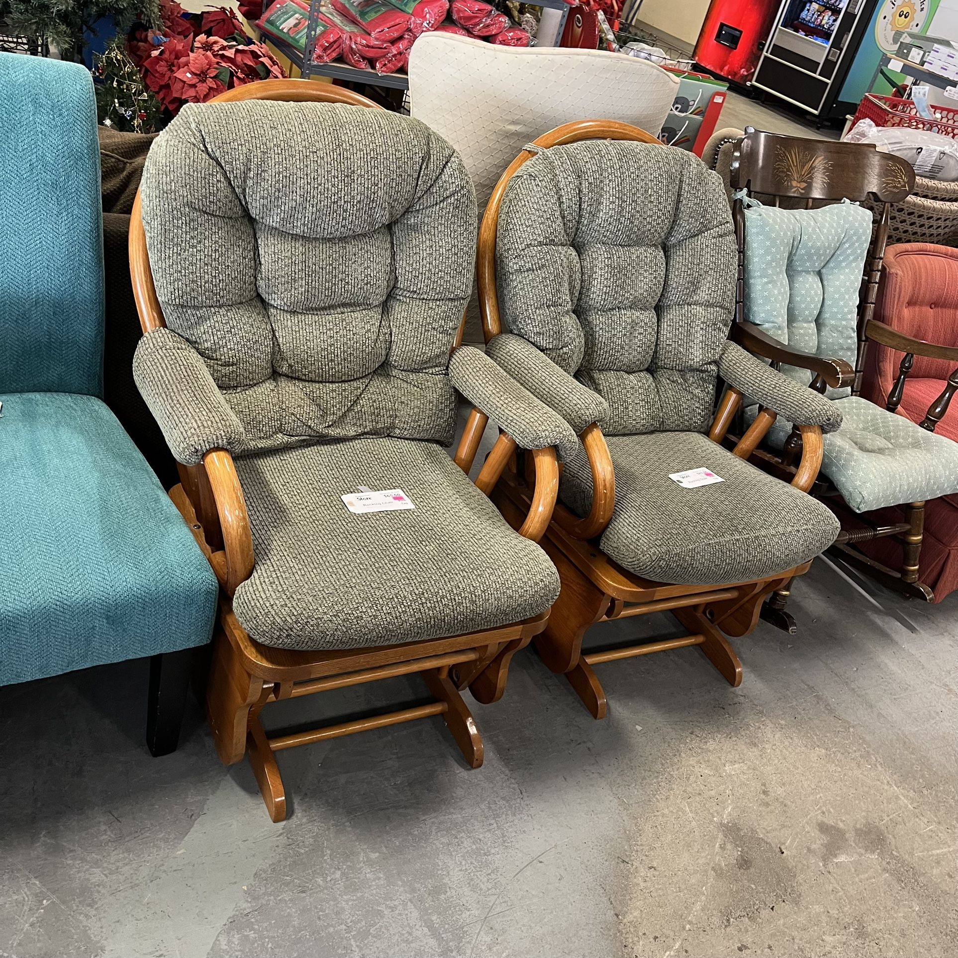 Green 2pc Rocking Chair Chairs (in Store)