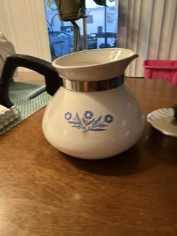 Vintage Corning ware cornflower blue stovetop tea pot