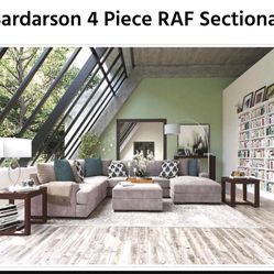 MOVING SALE!!! Ashley Furniture Bardarson 3 Piece Silver Grey Sectional Sofa NEED GONE ASAP