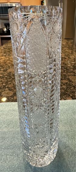 Luxury Vintage Bohemian Crystal large Tower Queen Anna Lace Vase