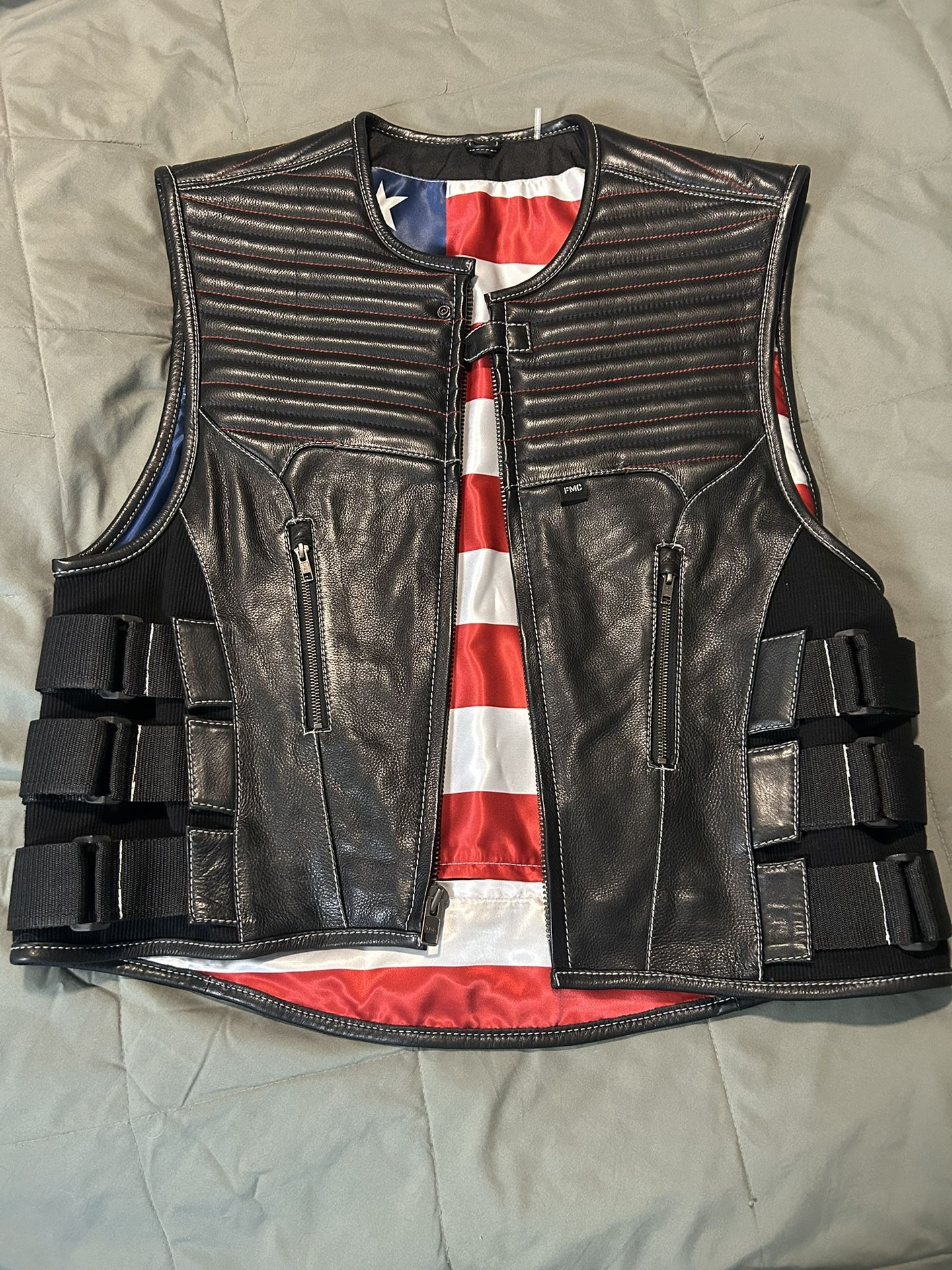Leather Motorcycle Vest