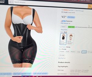 Black Full Body Shaper Bodysuit