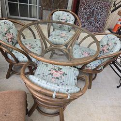 Antique Table ,chairs ALL Chairs Swivel 