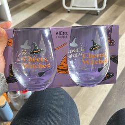 Halloween Wine Glass Cups 