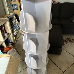 New four tier rotating bookshelf
