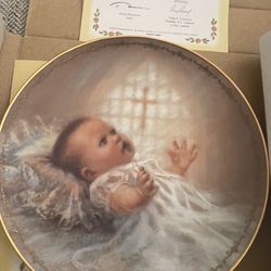 Baby Christening decorative plate