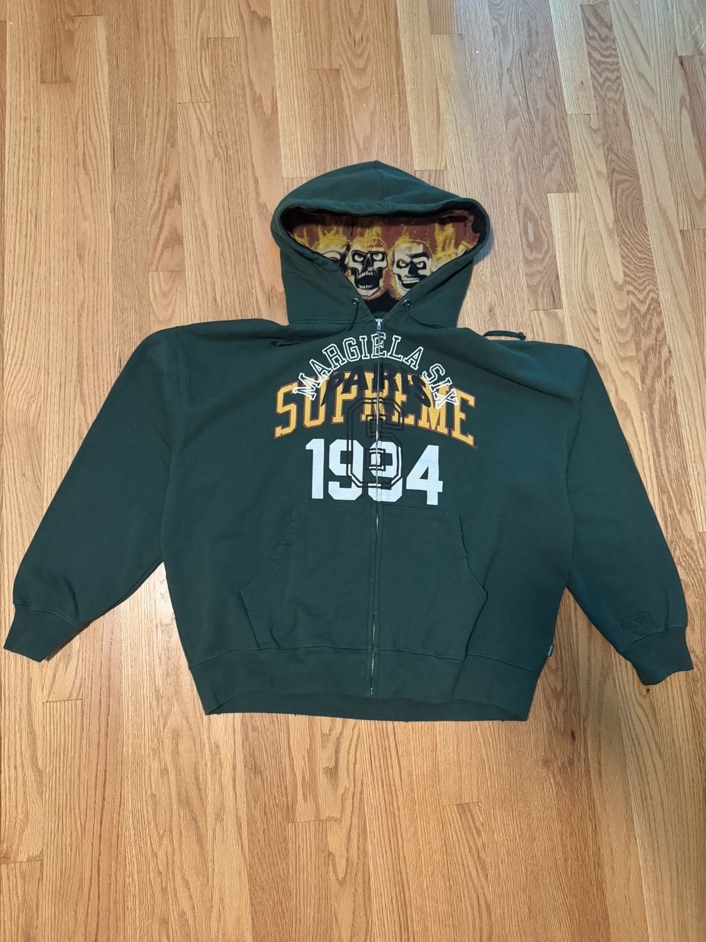 Supreme X Maison Margiela Green Zip-Up