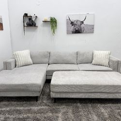Grey Sectional Couch - Free Delivery 