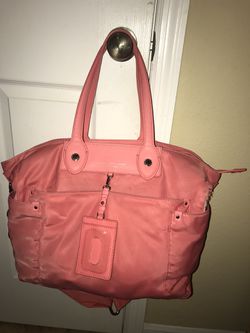 Authentic coral Marc Jacobs baby bag