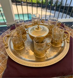 Vintage Persian tea set