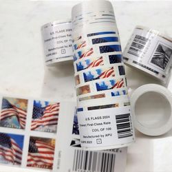 5 Rolls 🇺🇲 US Flag 2024 USPS Forever® Postage Stamps