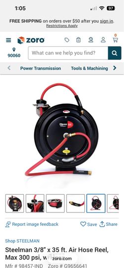 Steelman enclosed spring pneumatic hose reel