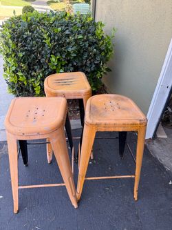 Metal and industrial stool