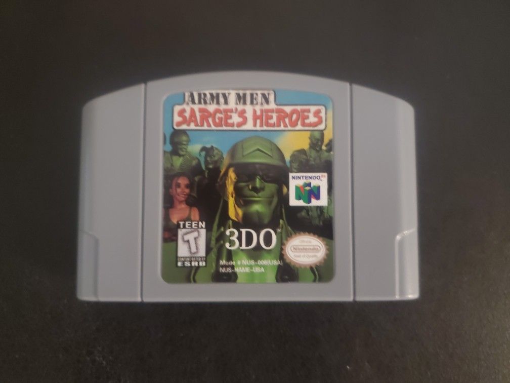 Army Men Sarge's Heroes Nintendo 64 Video Game Cartridge N64
