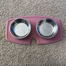 Pet Feeding Dish - Pink 