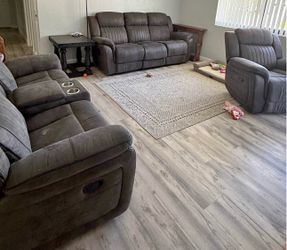 Grey sofa set