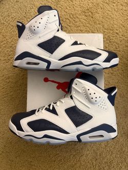 Size 13 (Pre owned, og box, no lacelocks) - 2024 Air Jordan 6 Olympic