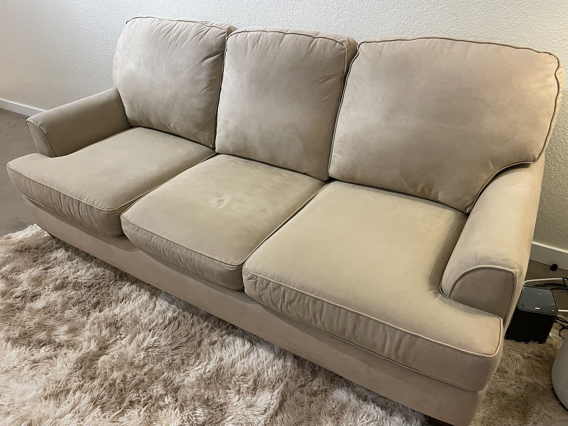 Tan Fabric Couch – $170 (Seattle)