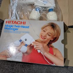 Hitachi HVT-350R Magic Twin Head Massager 2 Speeds Original Box Vintage NEW