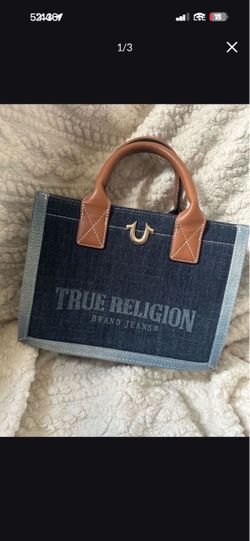 True Religion Brand Jeans Denim Tote Bag