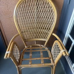 Two Antique Bamboo Chairs 