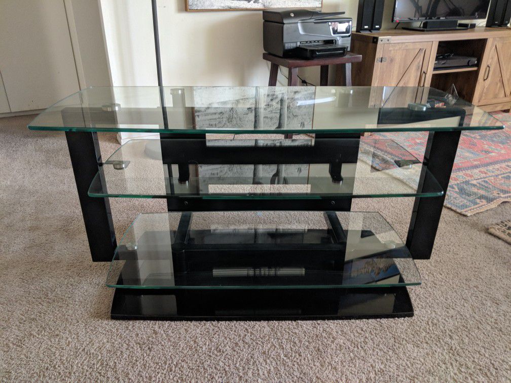 BDI Glass TV Stand for Sale in Irvine, CA - OfferUp