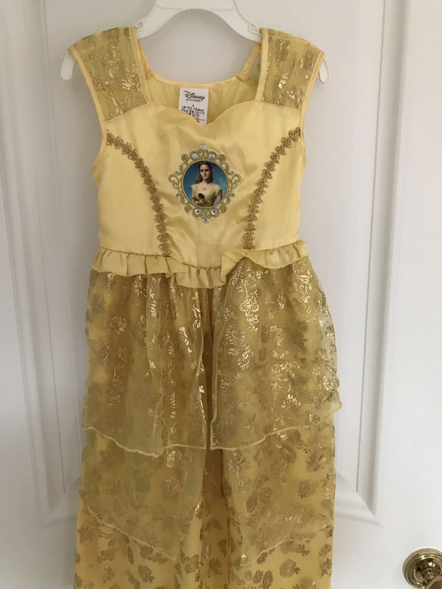 Disney princess dress Belle girl size 4 104cm