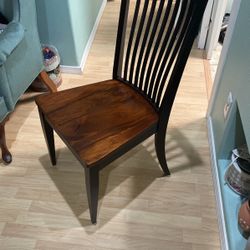 Solid, brown maple side chair, Amish furniture