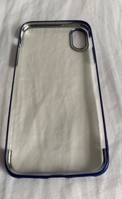 iPhone X silicon protector case. Color blue