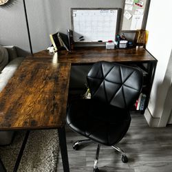 L-shaped Desk With Chair 