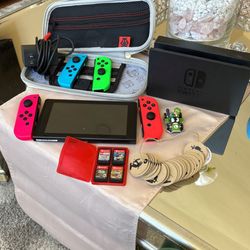 Nintendo Switch Version 2 With 4 Games 4 Joy Cons Bundle