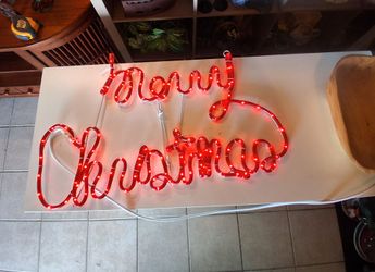 Merry Christmas LED Rope Light Sign