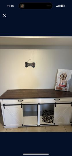 Beautiful Double Door Dog Cage / drawer