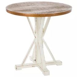 White Farm House table and 3 Stools 