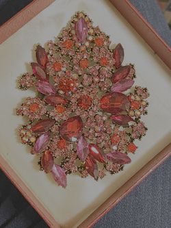 Stunning 4” Rhinestone Brooch