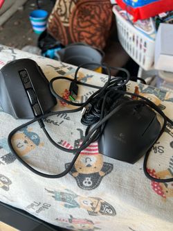 Two Wired Gaming Mice – Logitech + Razer