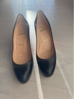 Authentic Christian Louboutin Black Leather Pumps – Size 36 $180